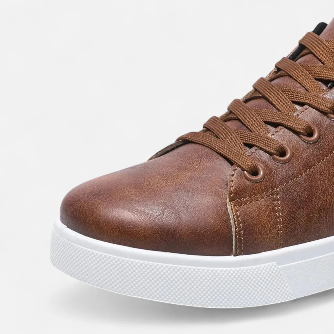 Baskets en cuir homme – style casual à semelle plate