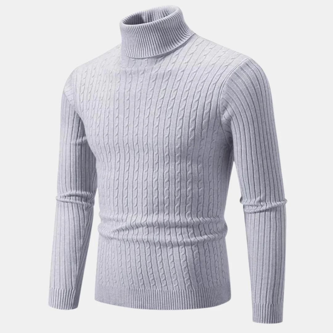 Pull confortable en tricot câblé pour hommes