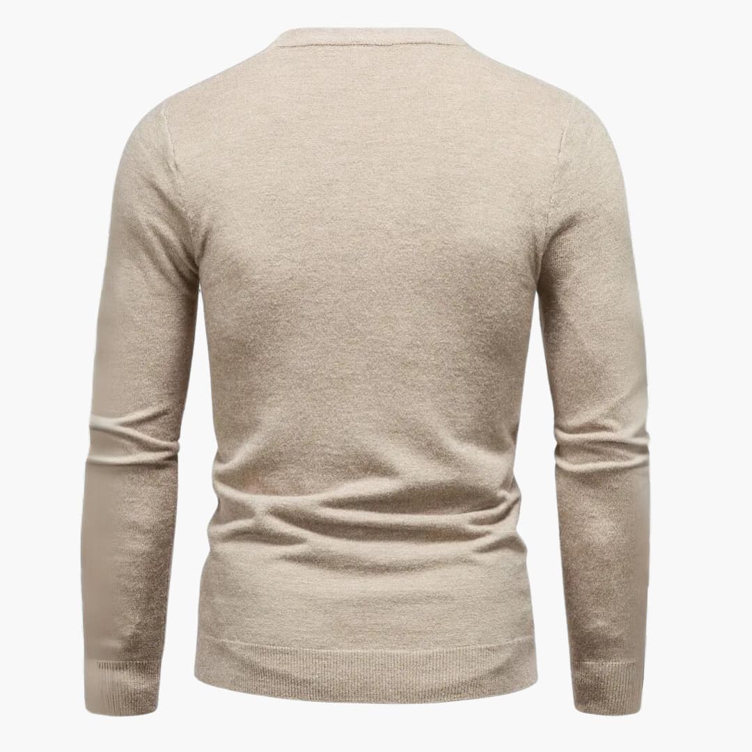 Pull slim à col rond pour hommes