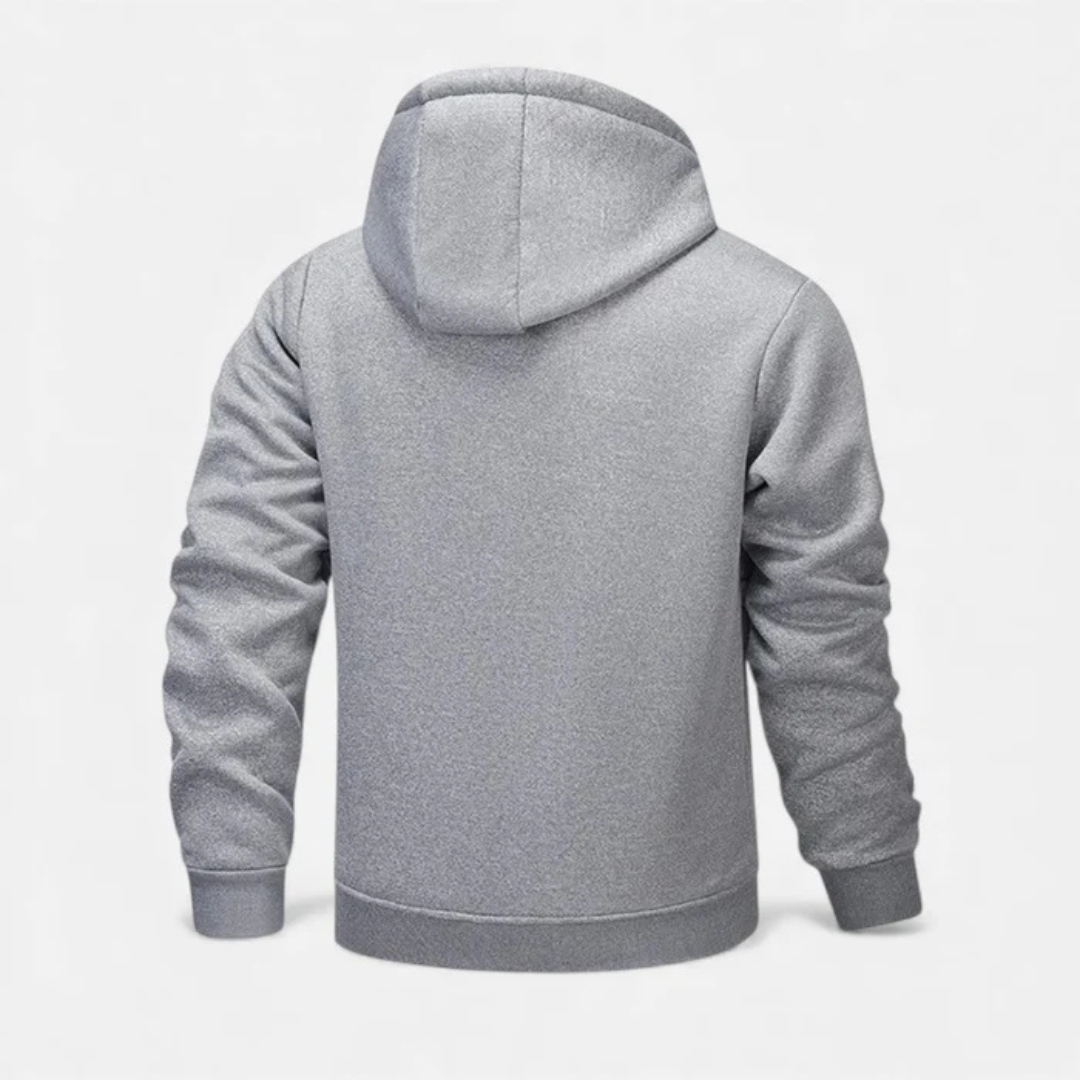 Sweat à capuche doublé en polaire pour homme