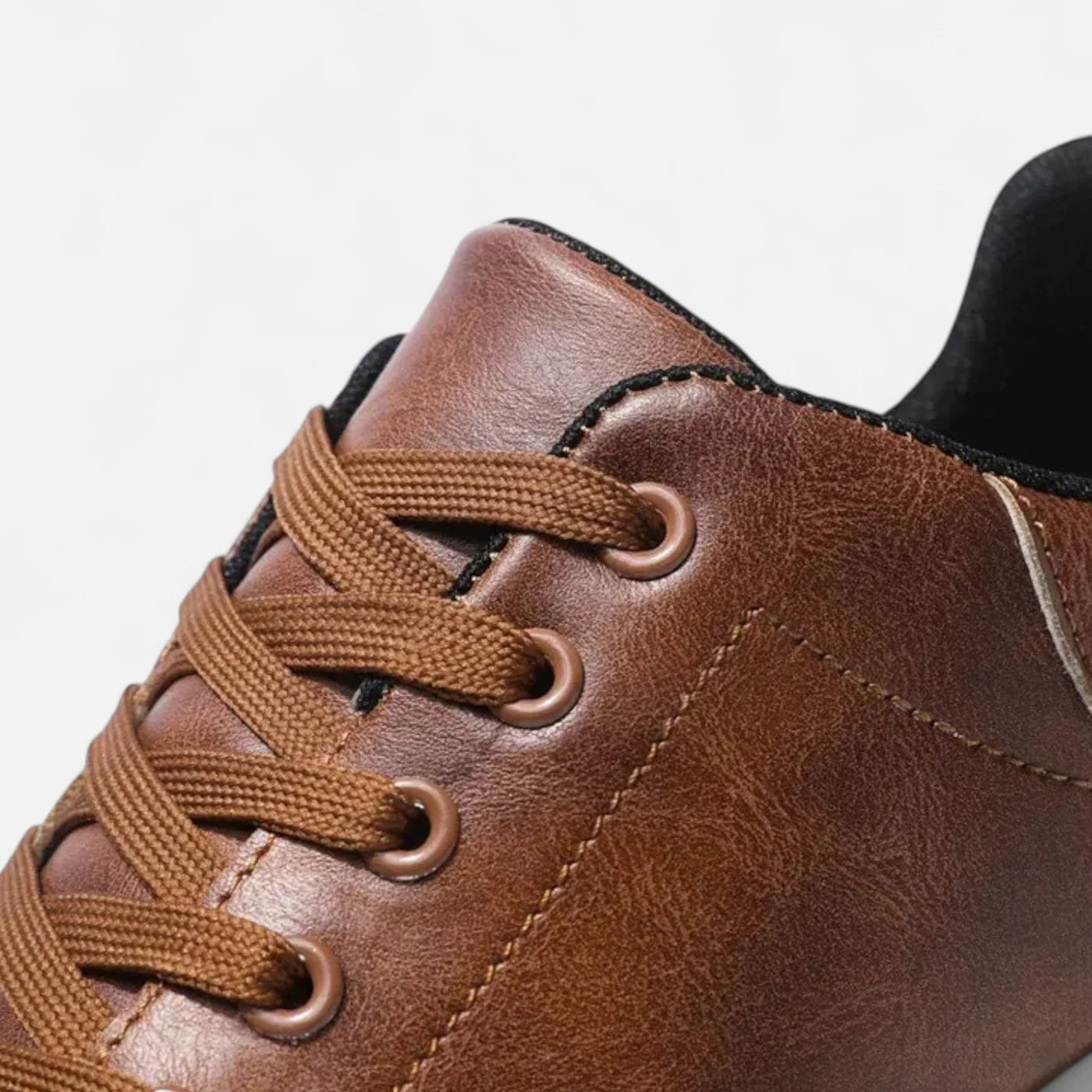 Baskets en cuir homme – style casual à semelle plate