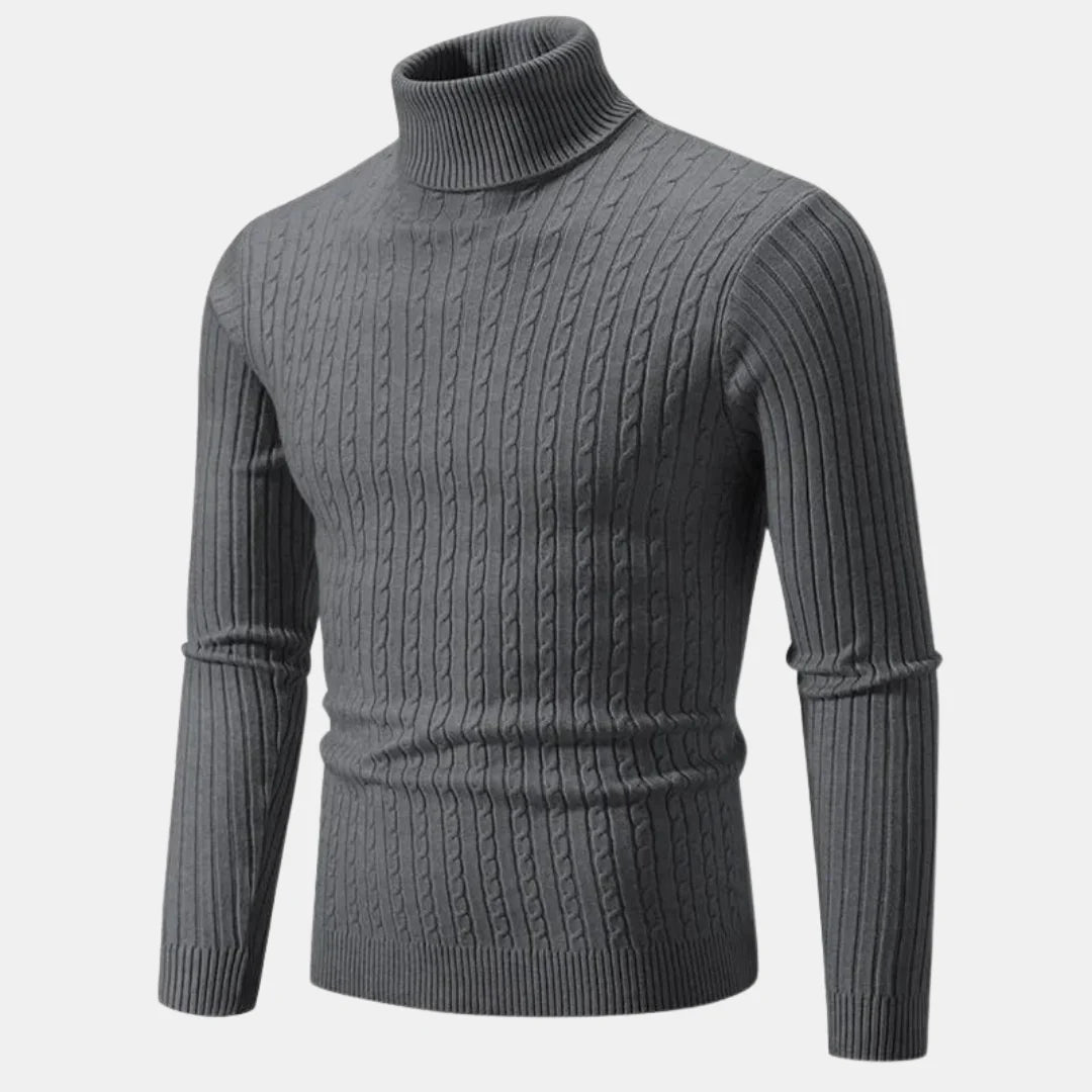 Pull confortable en tricot câblé pour hommes