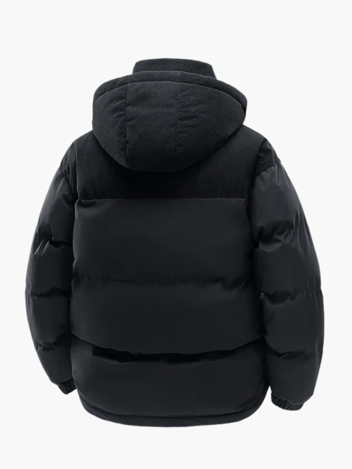 Doudoune Homme Bicolore Capuche Velours Côtelé