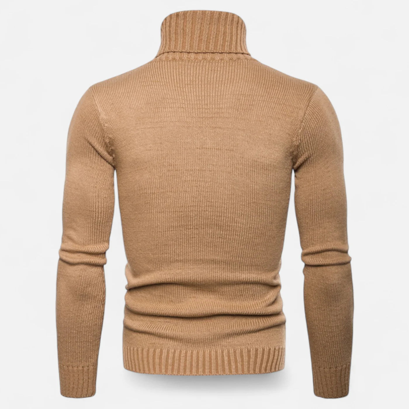 Pull à col roulé pour homme en maille héritage