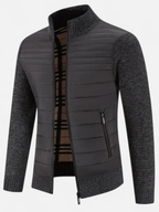 Veste Homme Bi-Matière Matelassée Manches Tricot