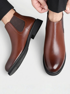 Bottines Chelsea Homme en Cuir Fourrées