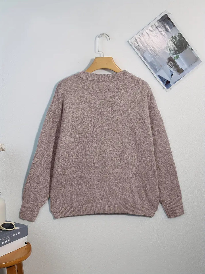 Pull classique en tricot doux pour femmes