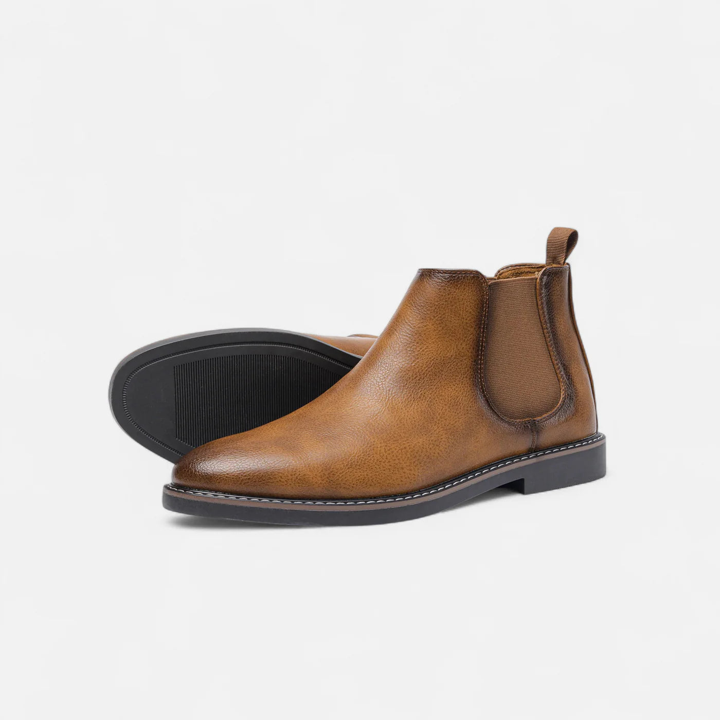 Bottes Chelsea rétro en cuir pour homme