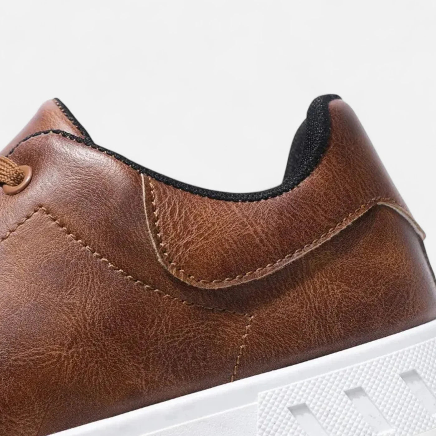 Baskets en cuir homme – style casual à semelle plate