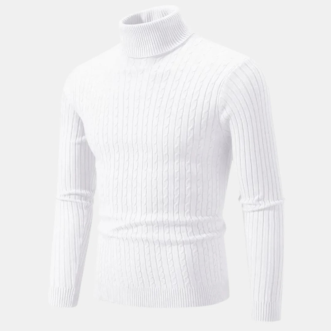 Pull confortable en tricot câblé pour hommes