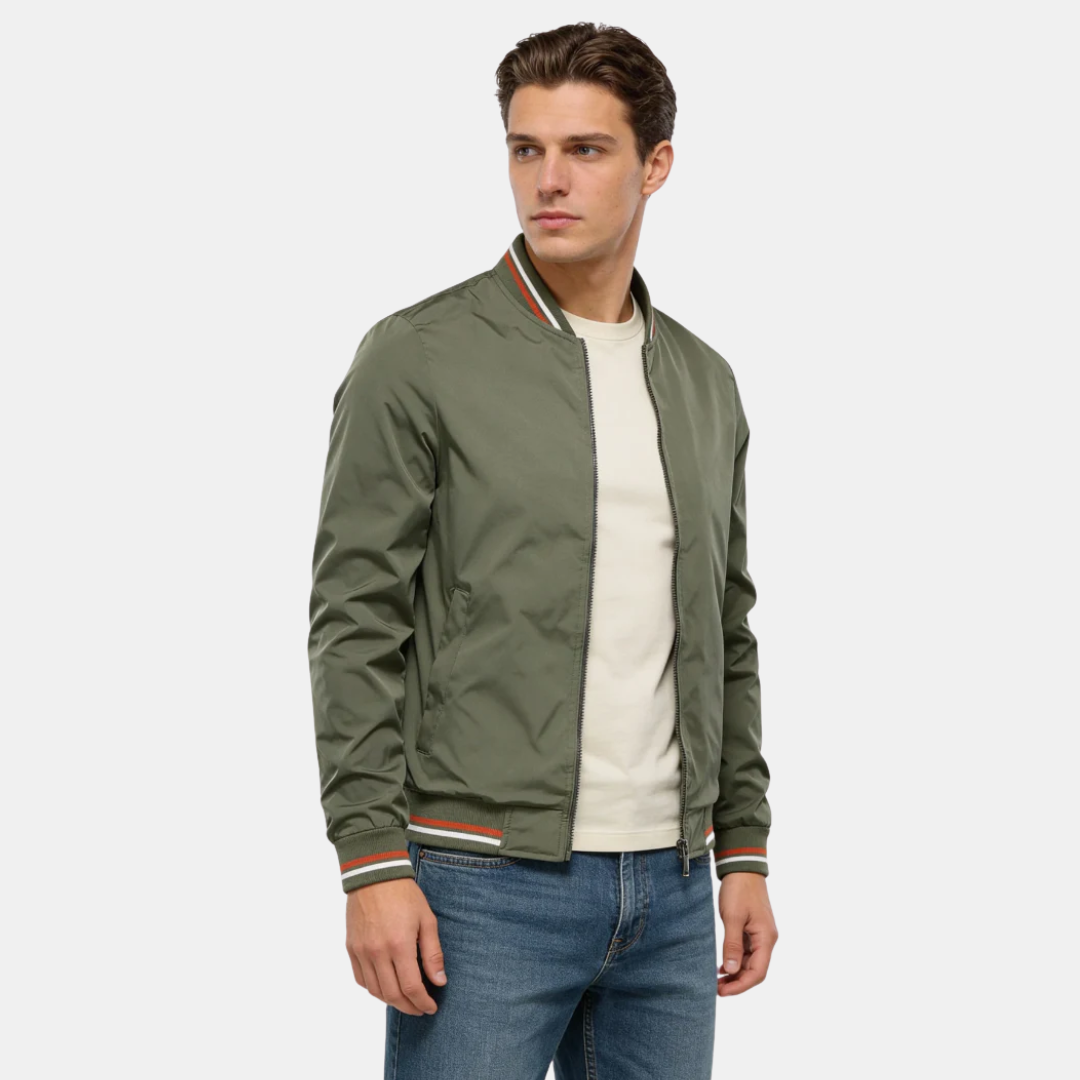 Veste bomber confortable à fermeture zippée pour homme