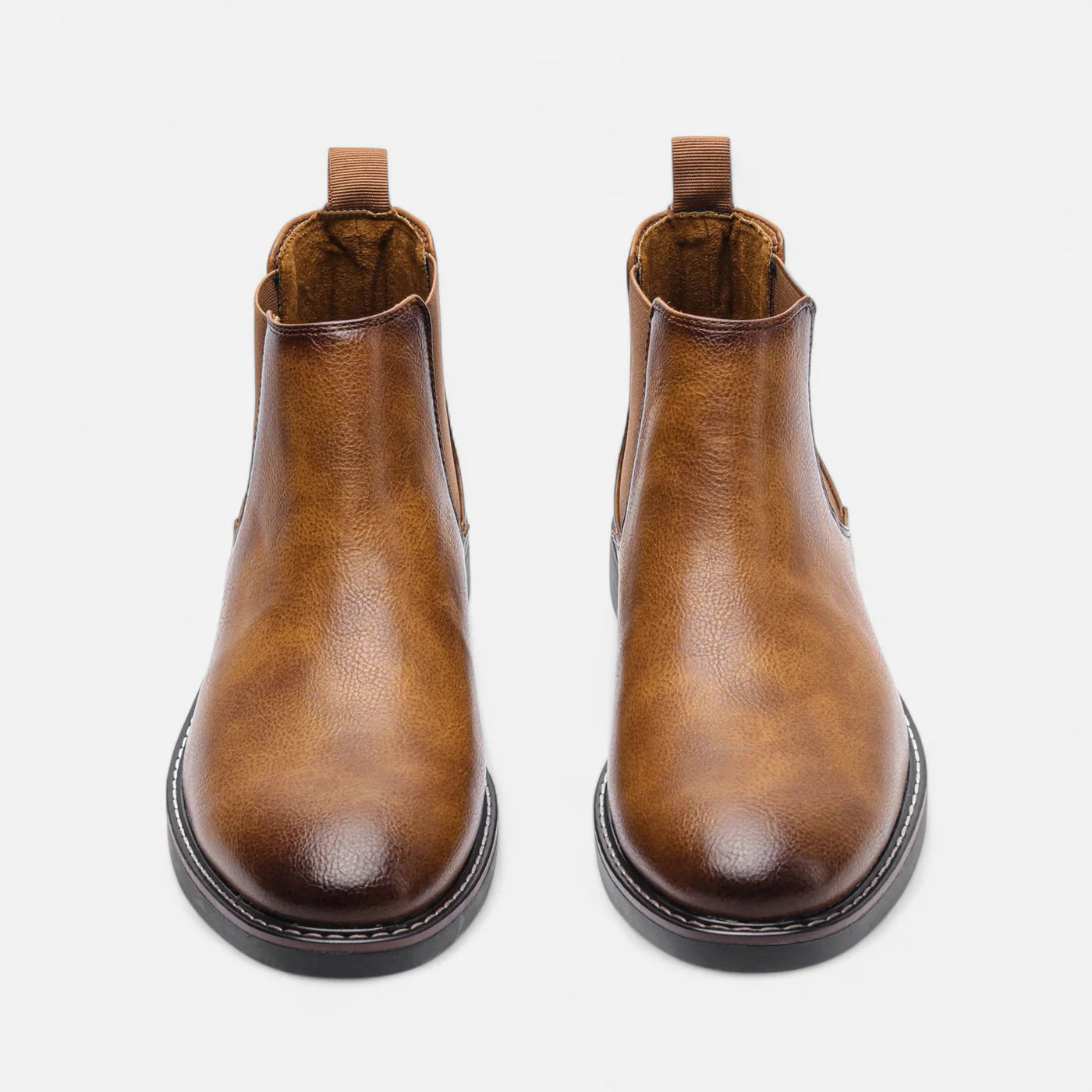 Bottes Chelsea rétro en cuir pour homme