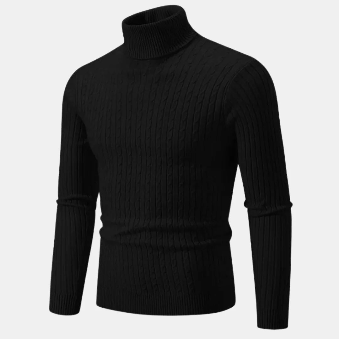 Pull confortable en tricot câblé pour hommes