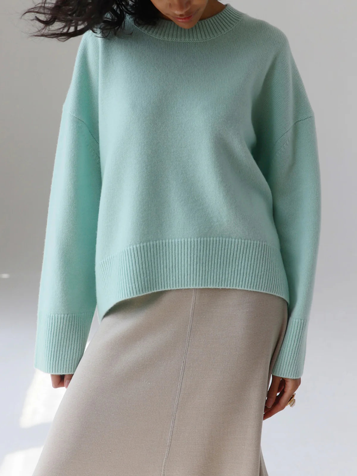 Pull en tricot minimaliste pour femmes