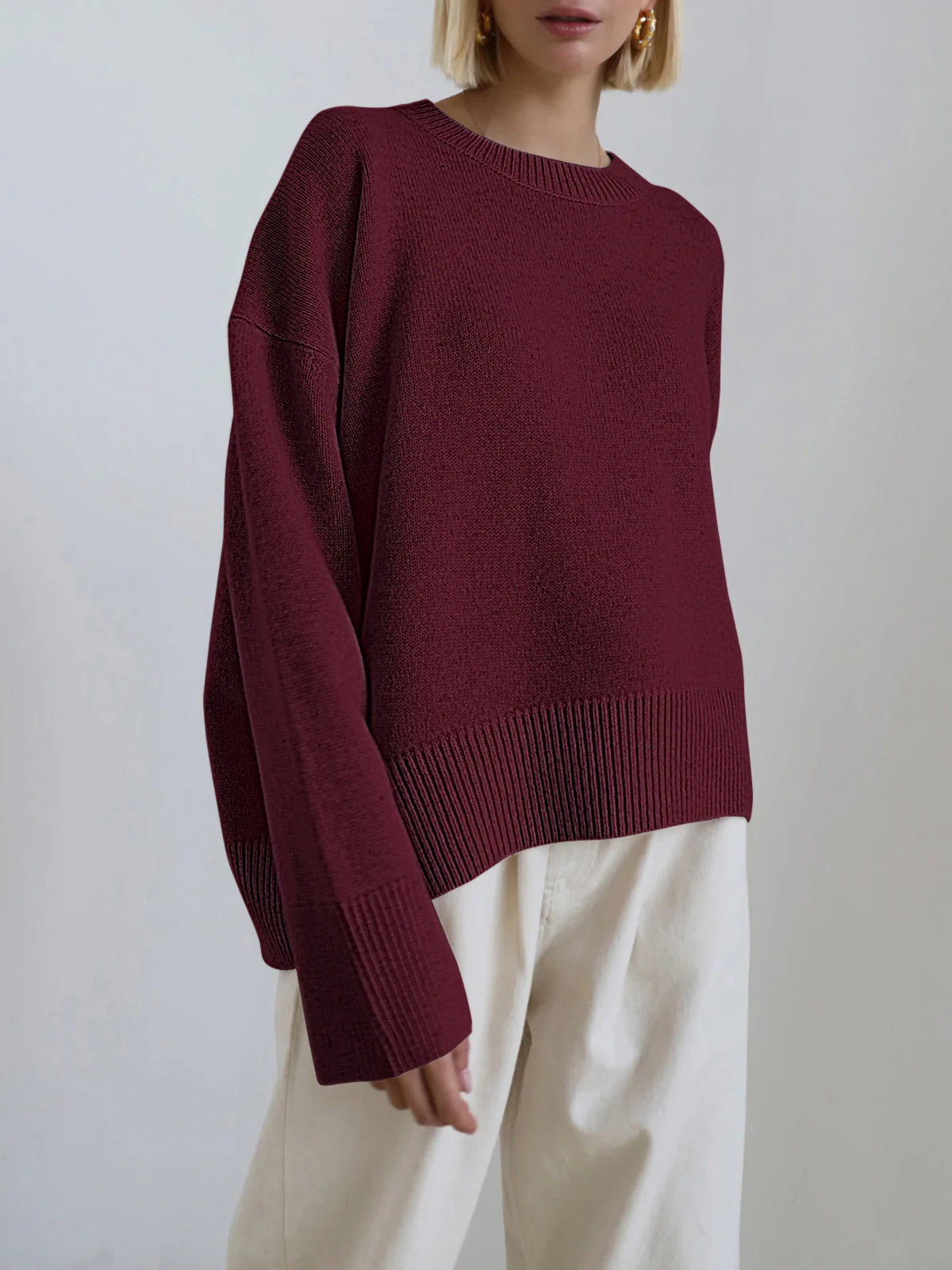 Pull en tricot minimaliste pour femmes