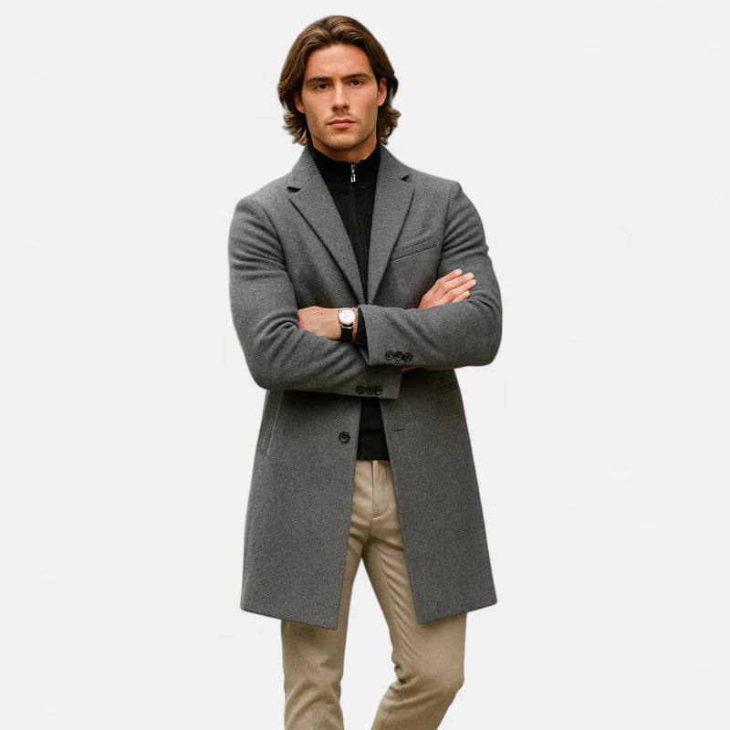 Manteau classique en laine pour homme