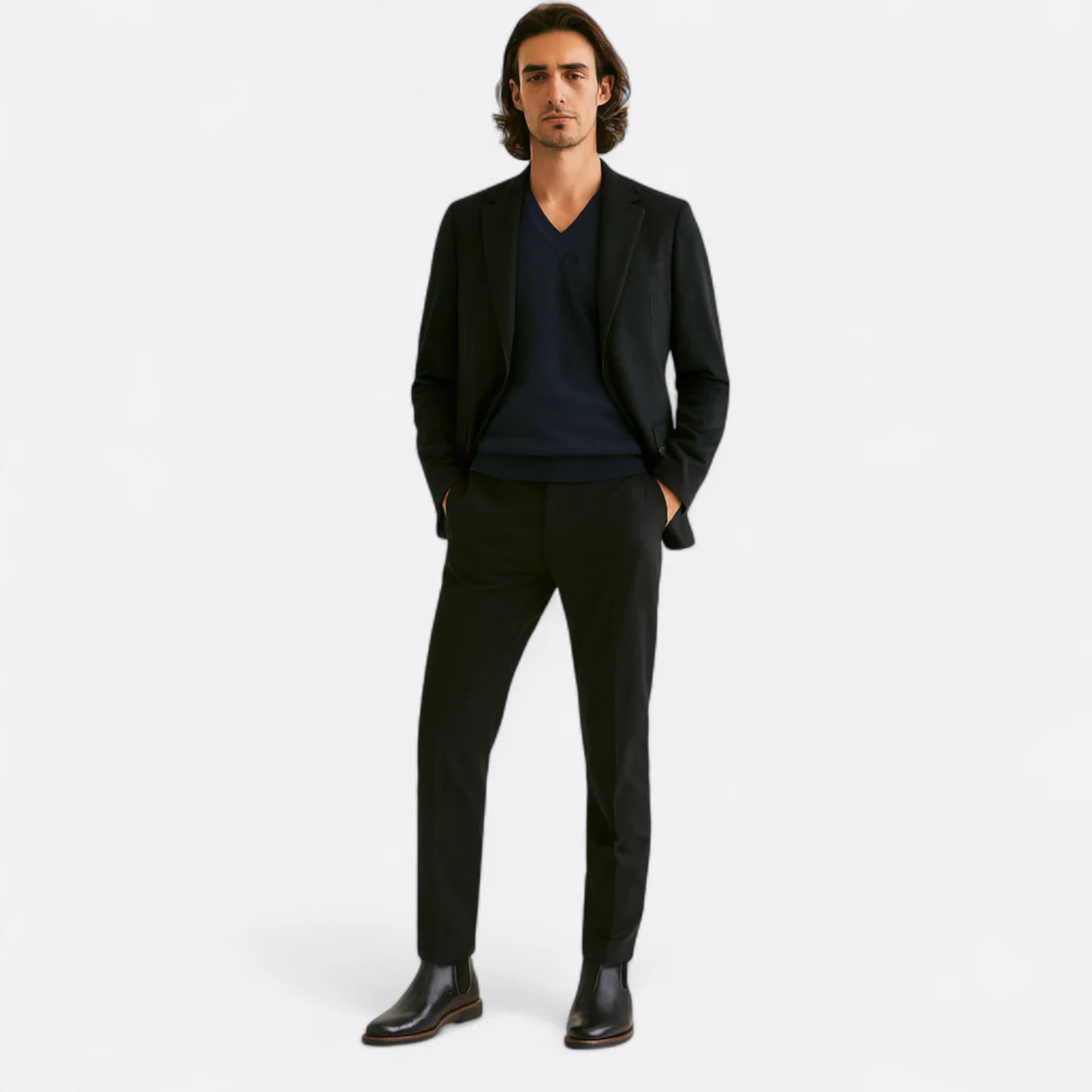 Bottes Chelsea rétro en cuir pour homme