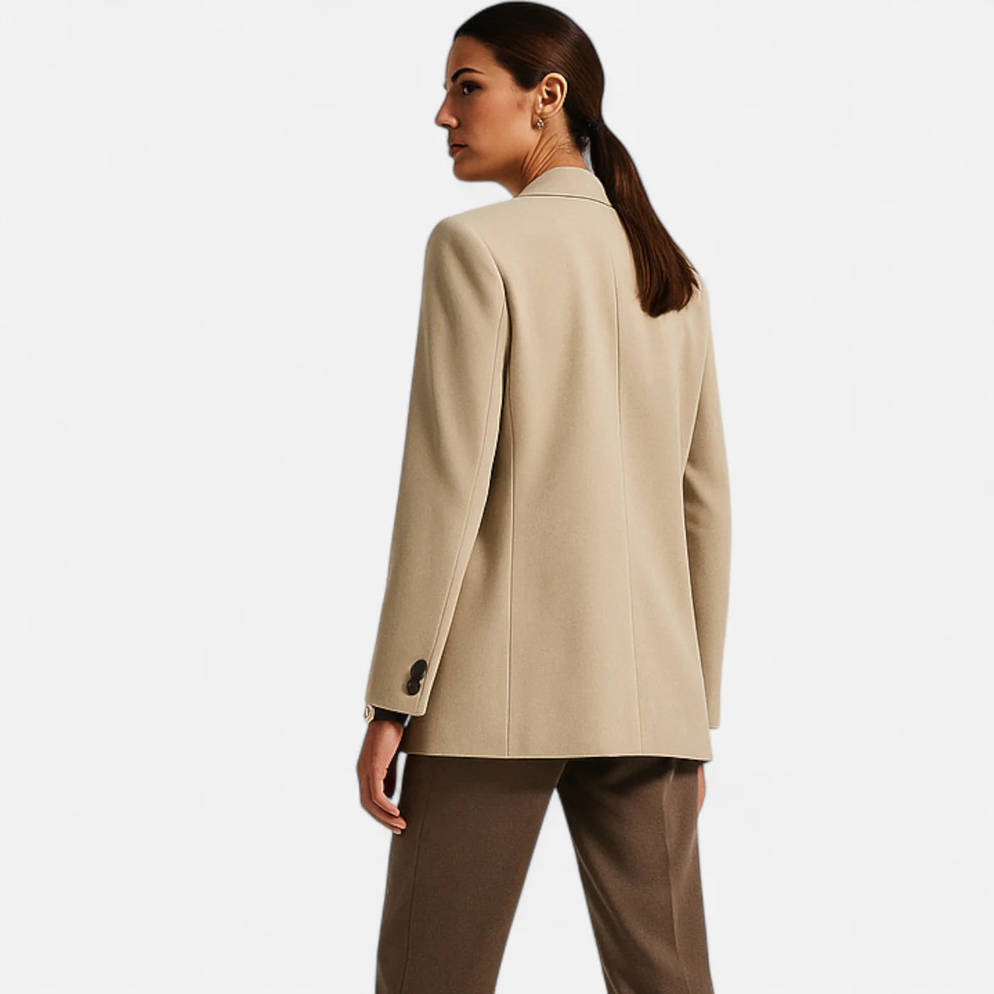 Blazer femme vintage à double boutonnage