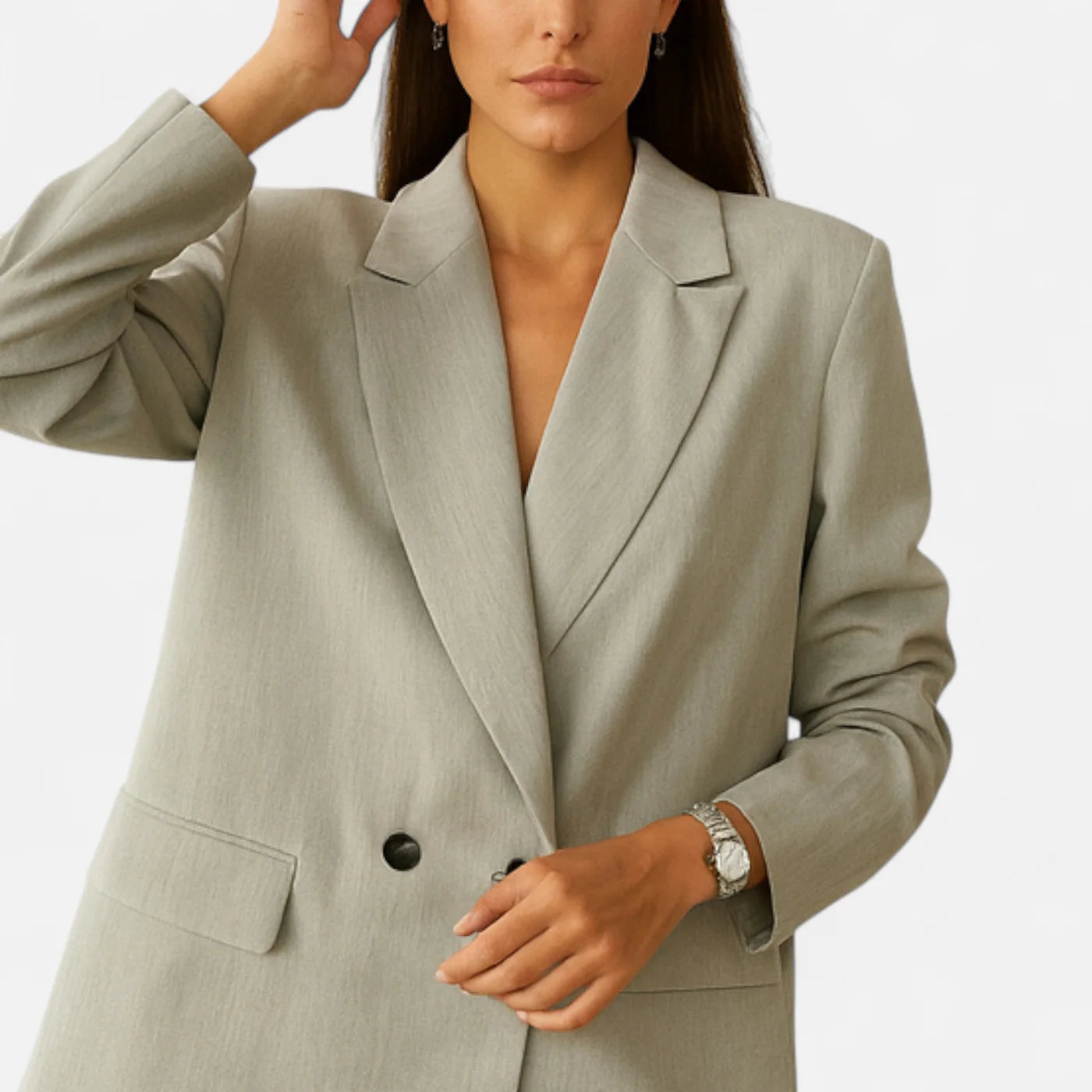 Blazer femme vintage à double boutonnage