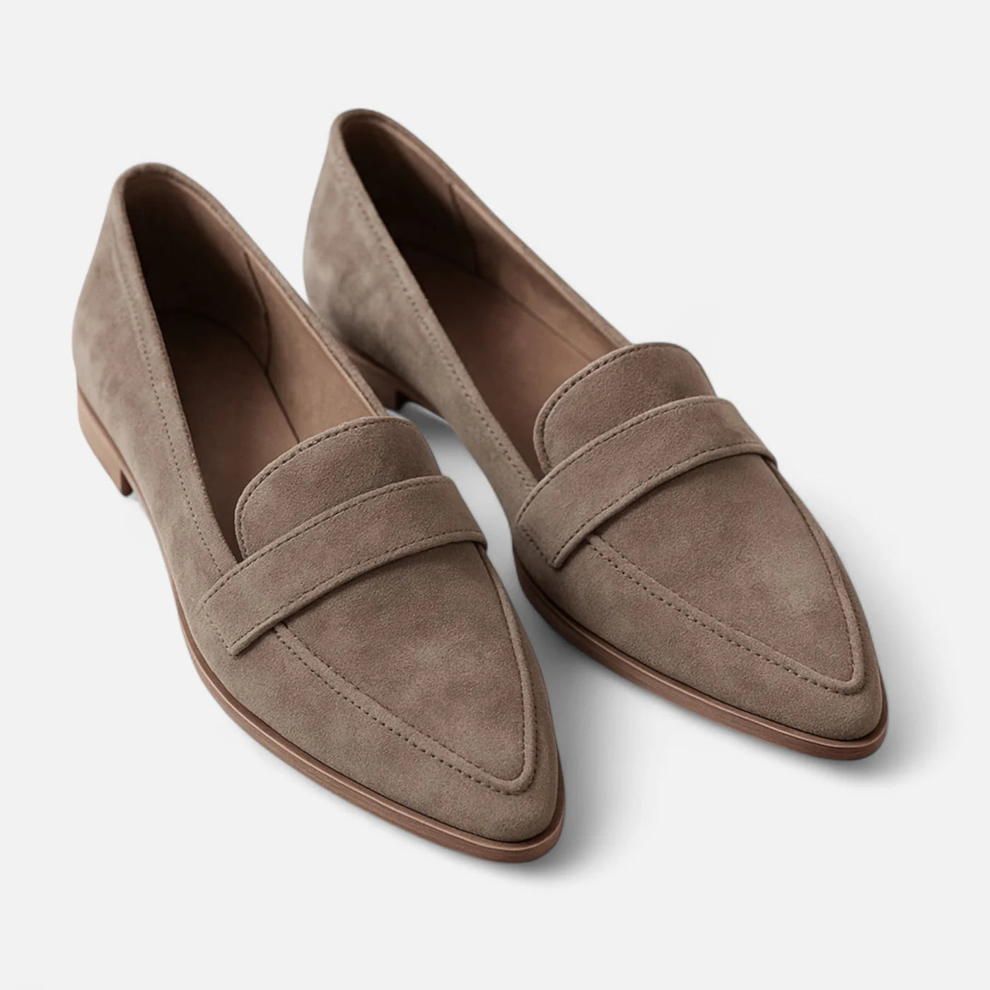 Classic pointed-toe loafers for women