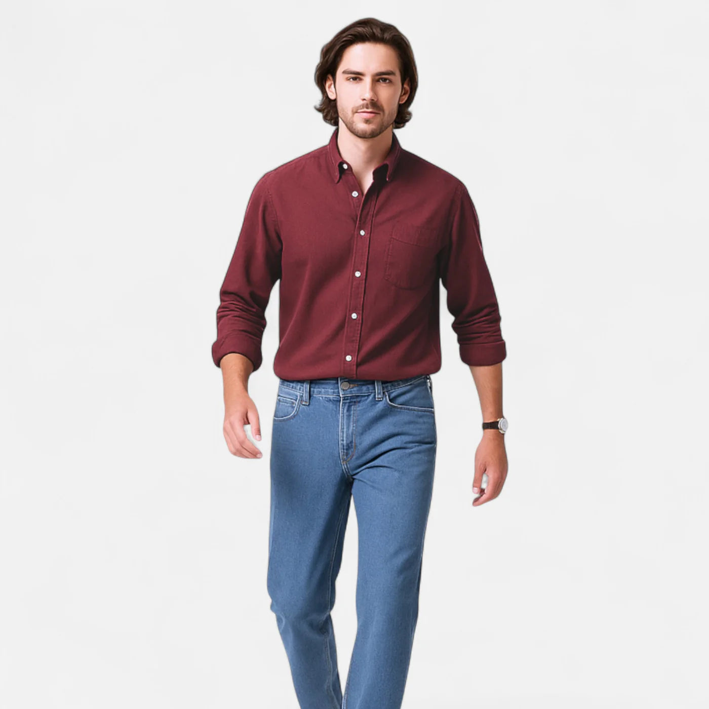 Chemise homme classique à manches longues