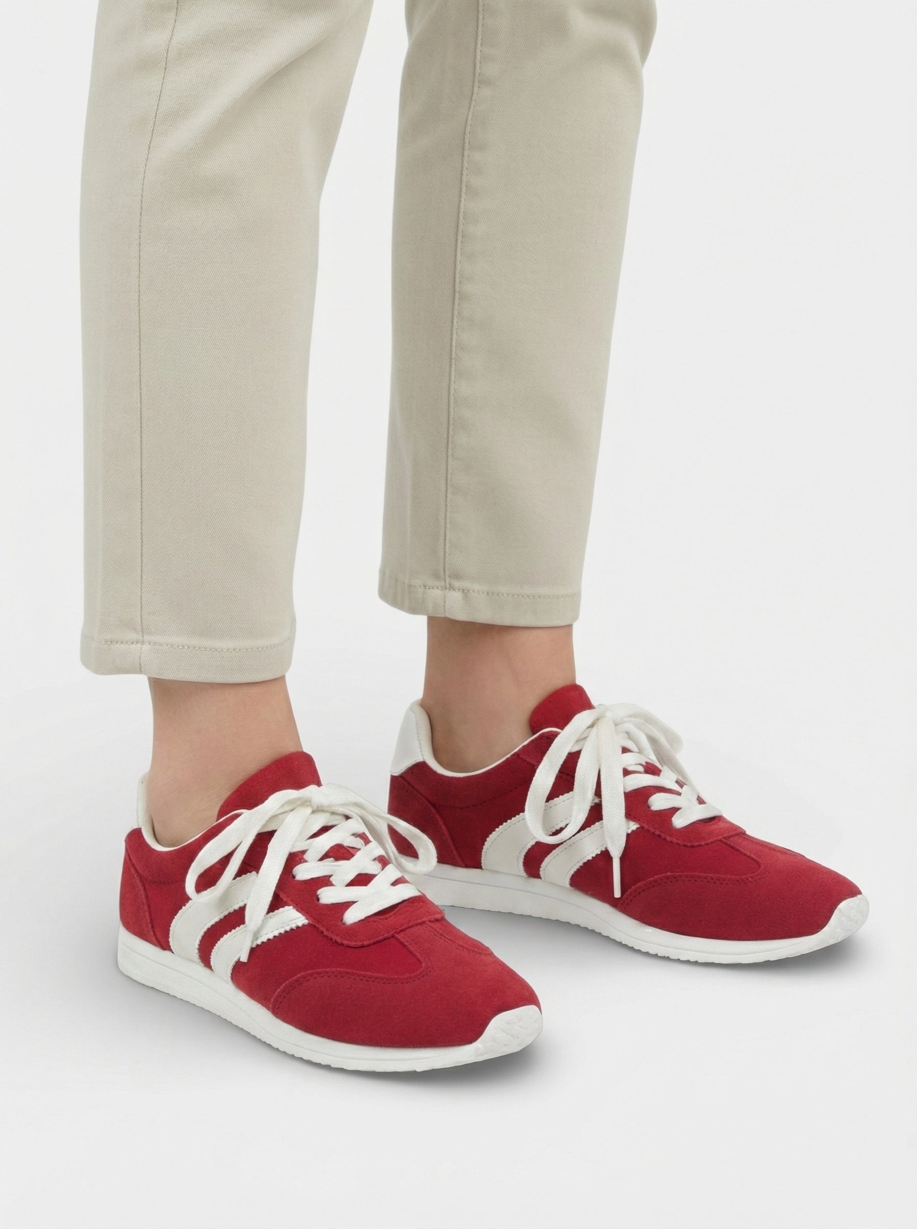 Sneakers Rétro Femme à Lacets Plates – Style Casual