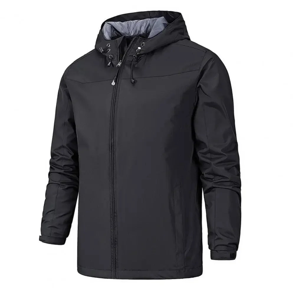 Veste imperméable légère à capuche pour hommes