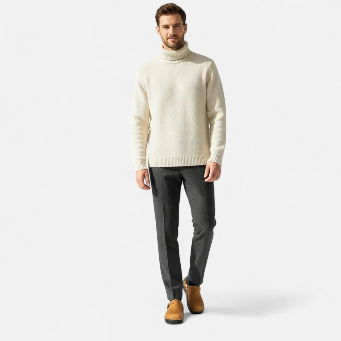 Mocassins en daim pour homme – Bout carré et talon compensé