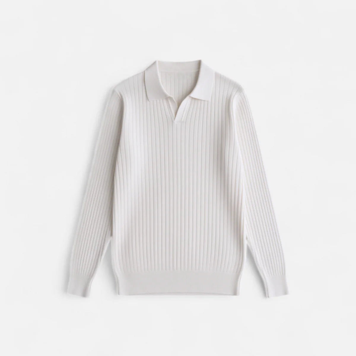 Polo homme à côtes – coupe ajustée