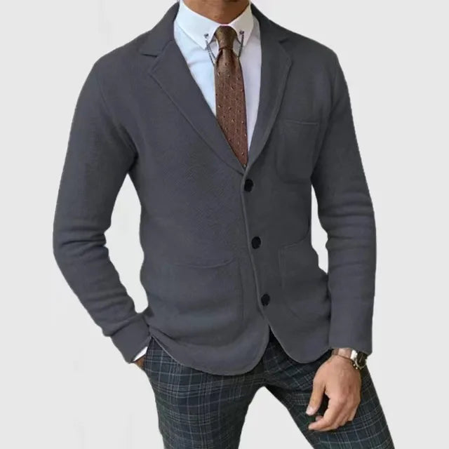 Blazer en tricot décontracté pour homme