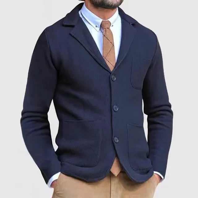 Blazer en tricot décontracté pour homme