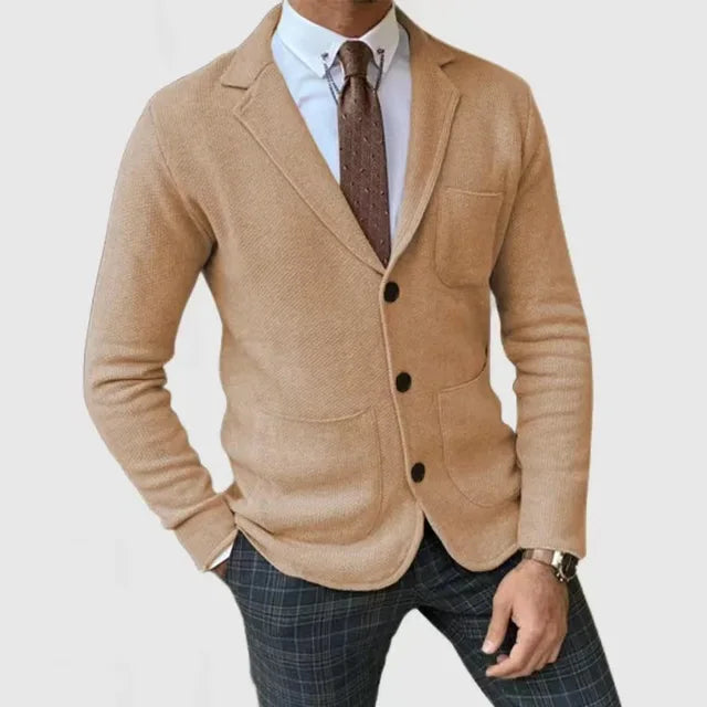 Blazer en tricot décontracté pour homme