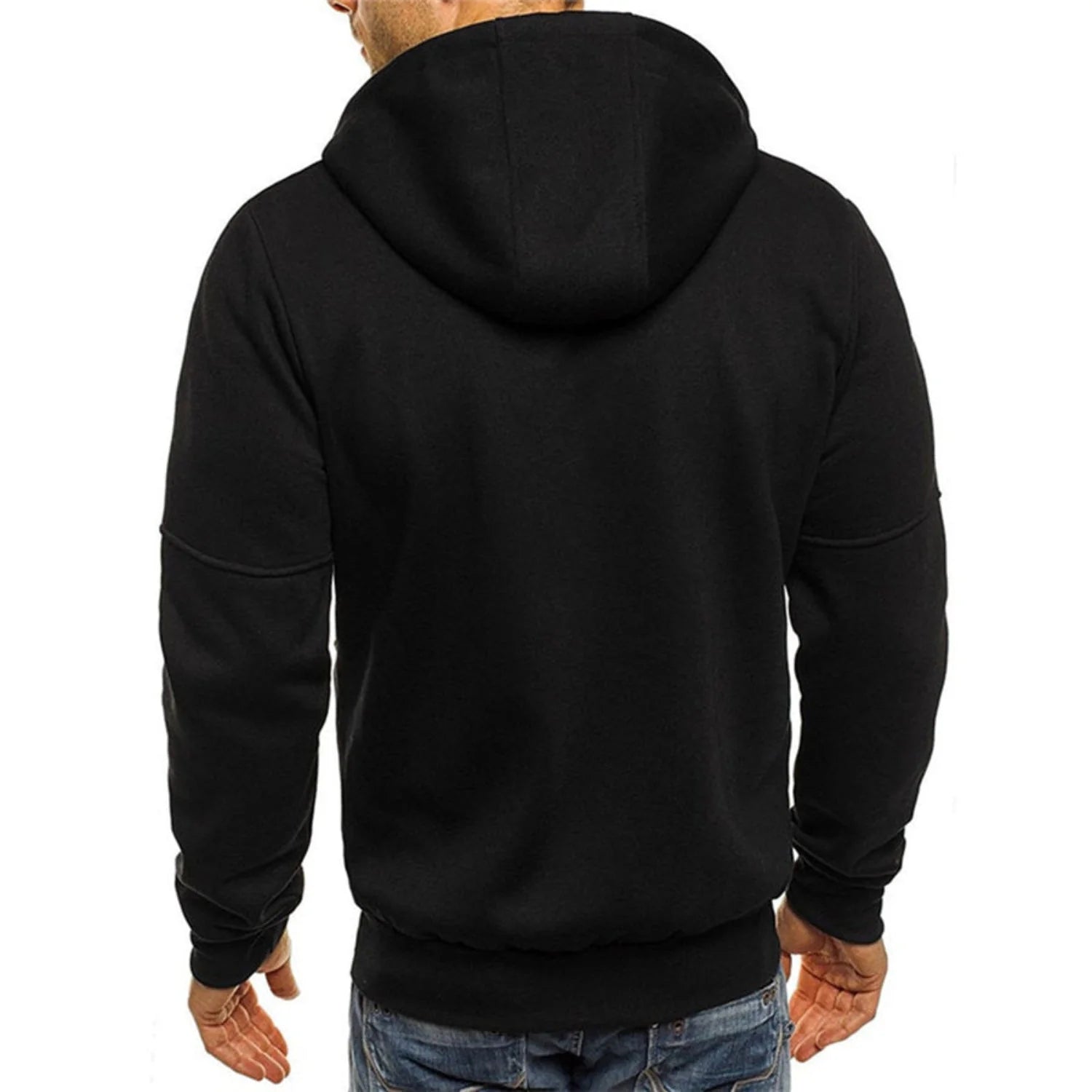 pull à capuche entièrement zippé pour hommes avec capuche réglable