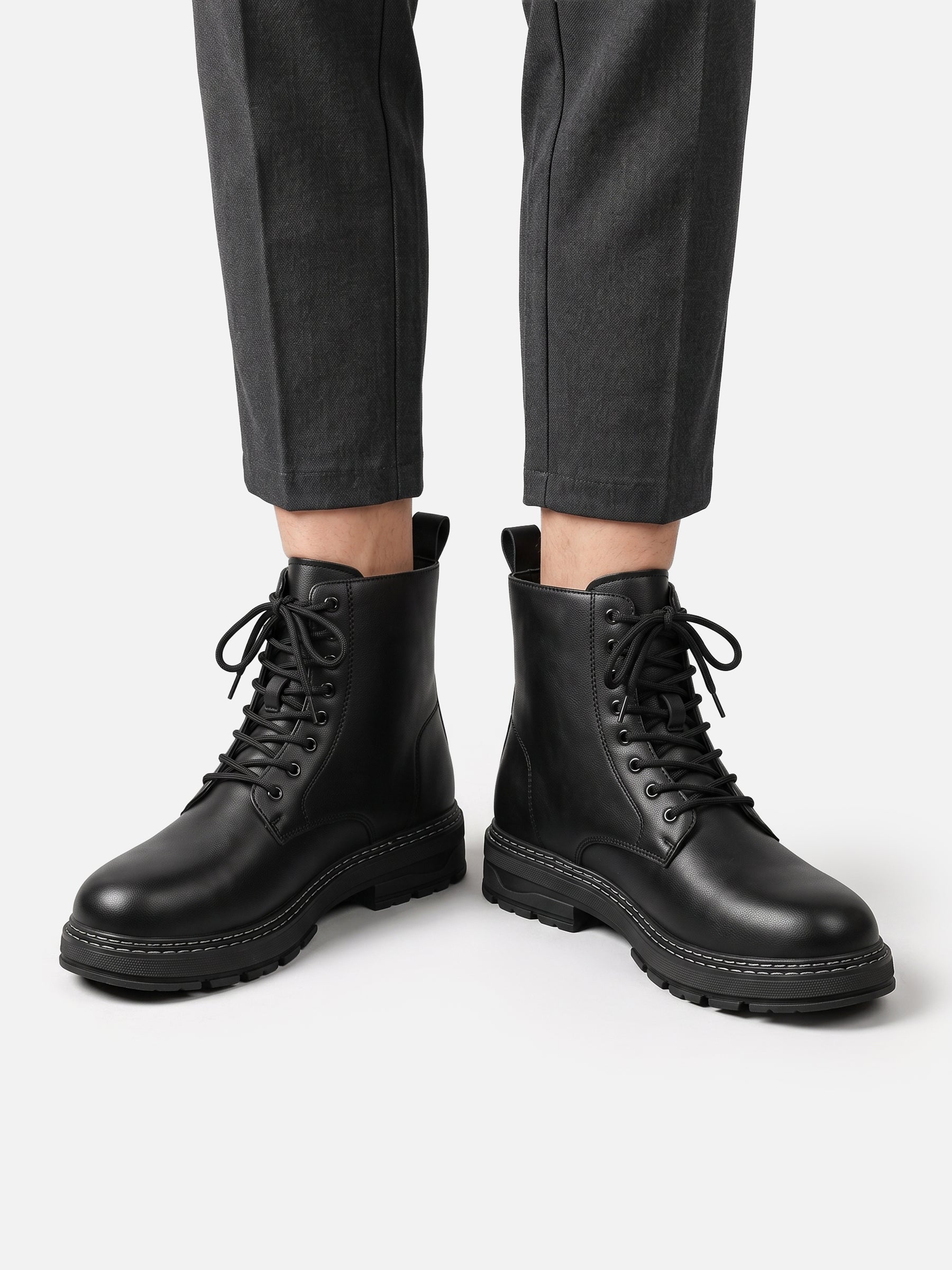 Bottines Rangers Homme en Cuir Lacées