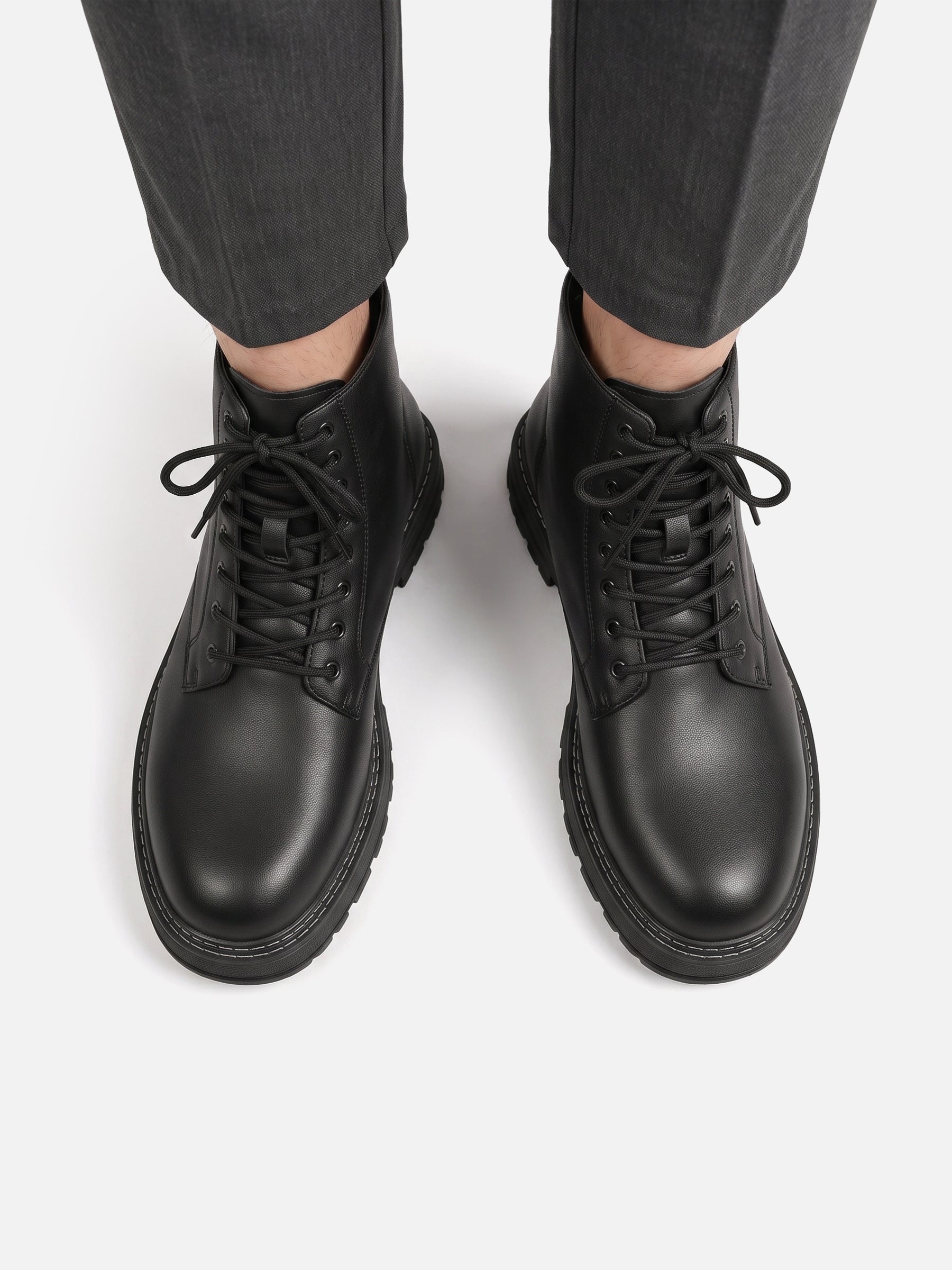 Bottines Rangers Homme en Cuir Lacées