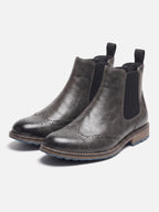 Men's Leather Brogue Chelsea Boots
