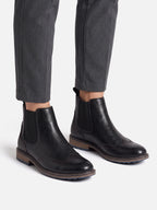 Men's Leather Brogue Chelsea Boots