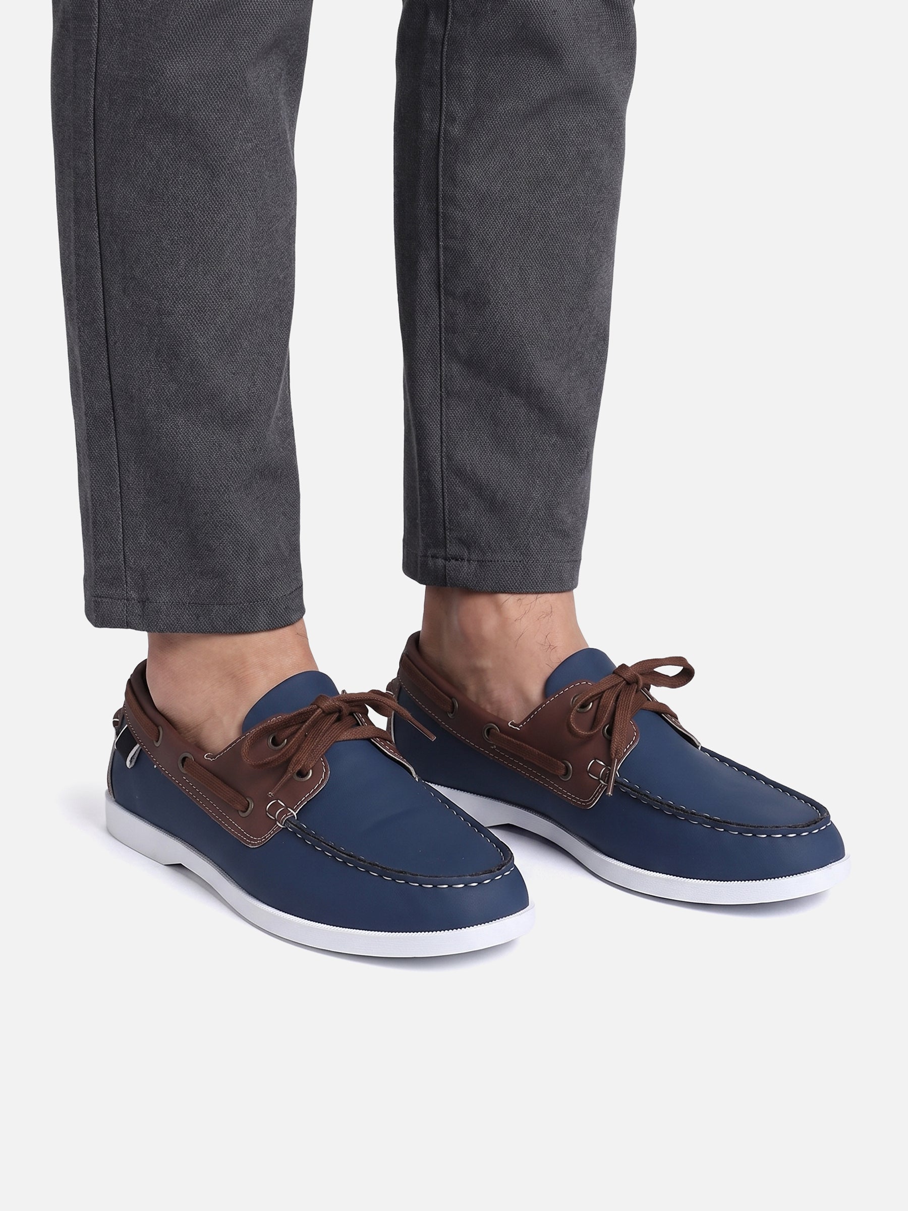 Chaussures Bateau Homme en Cuir Bicolores