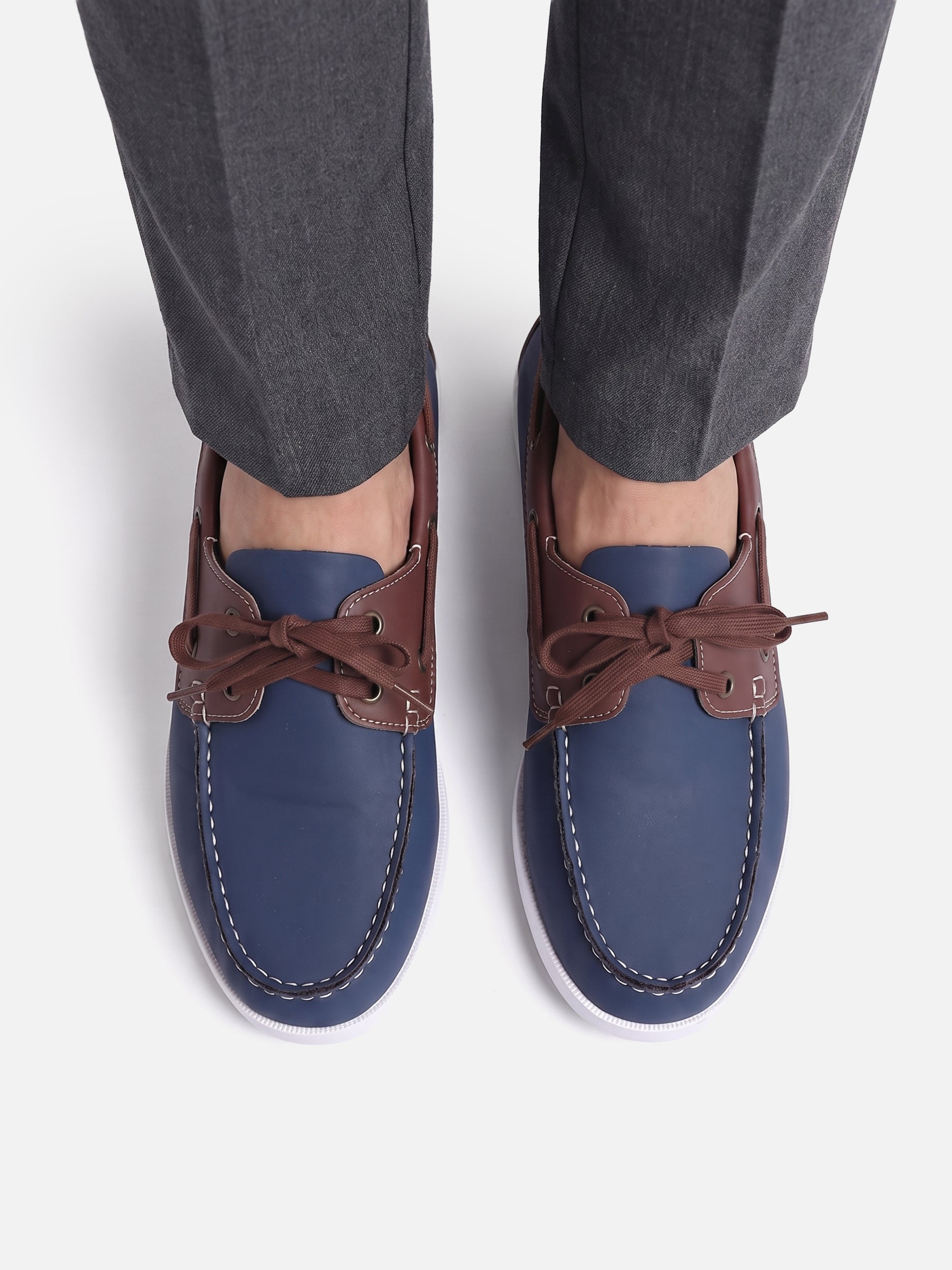 Chaussures Bateau Homme en Cuir Bicolores