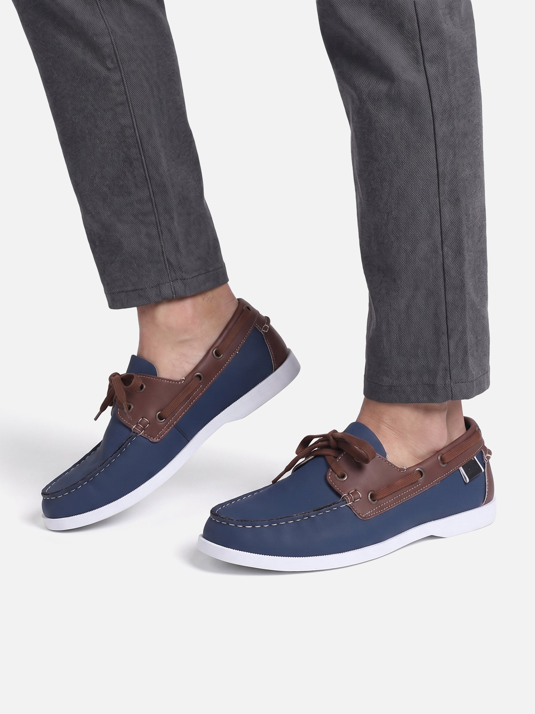 Chaussures Bateau Homme en Cuir Bicolores