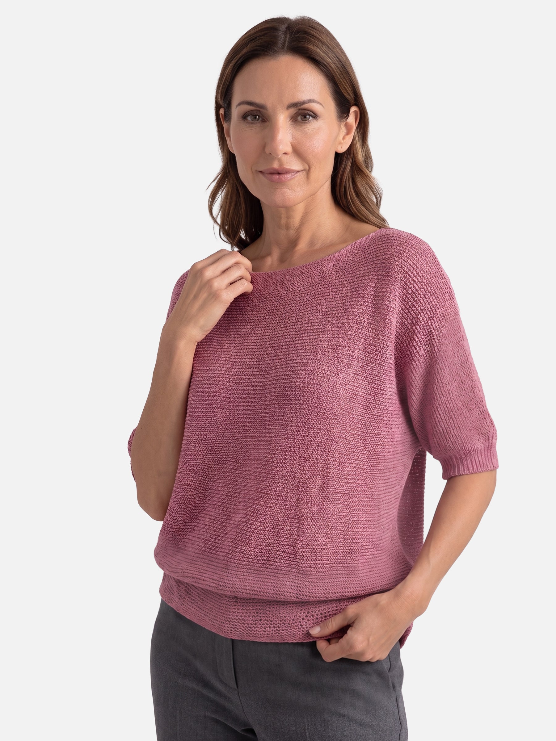 Pull Femme Crochet Manches Chauve-Souris
