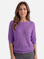 Pull Femme Crochet Manches Chauve-Souris