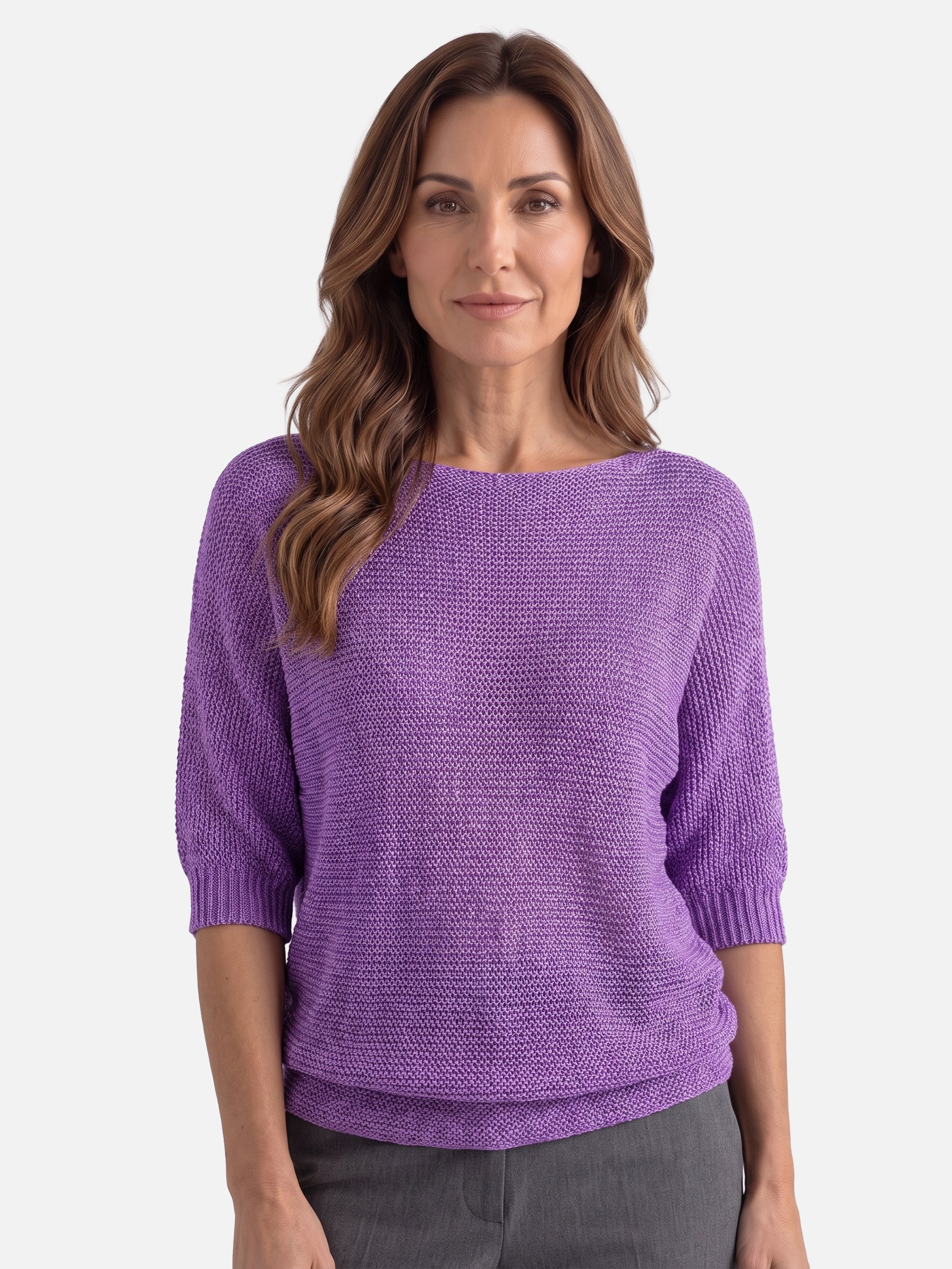 Pull Femme Crochet Manches Chauve-Souris