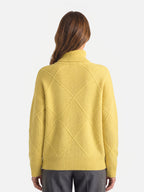 Pull Femme Col Roulé Motif Losange