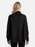 Pull Femme Torsadé Col Roulé Boutons