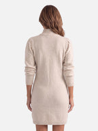 Robe Pull Femme en Maille à Perles