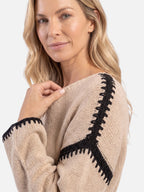 Robe Pull Femme Ceinturée Col V