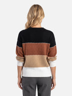 Pull Femme Colorblock en Maille