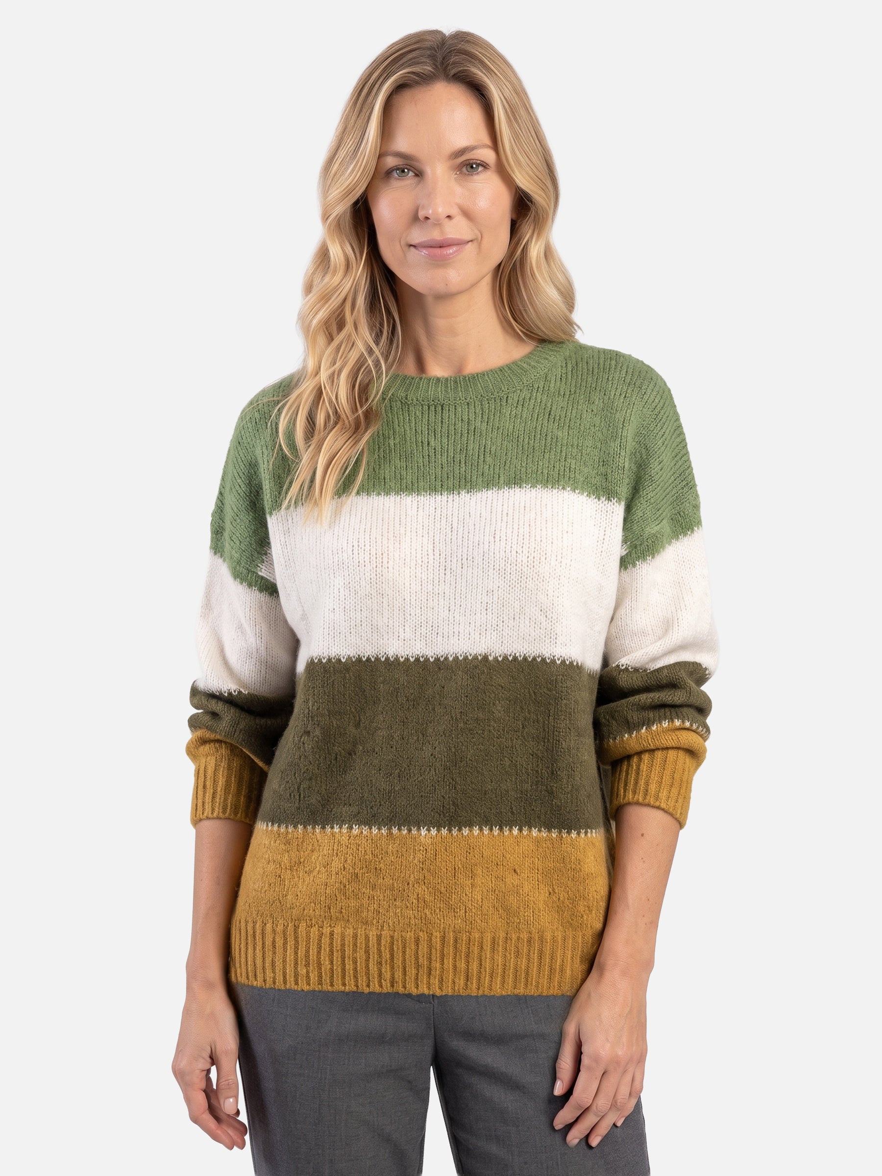 Pull Femme Colorblock en Maille