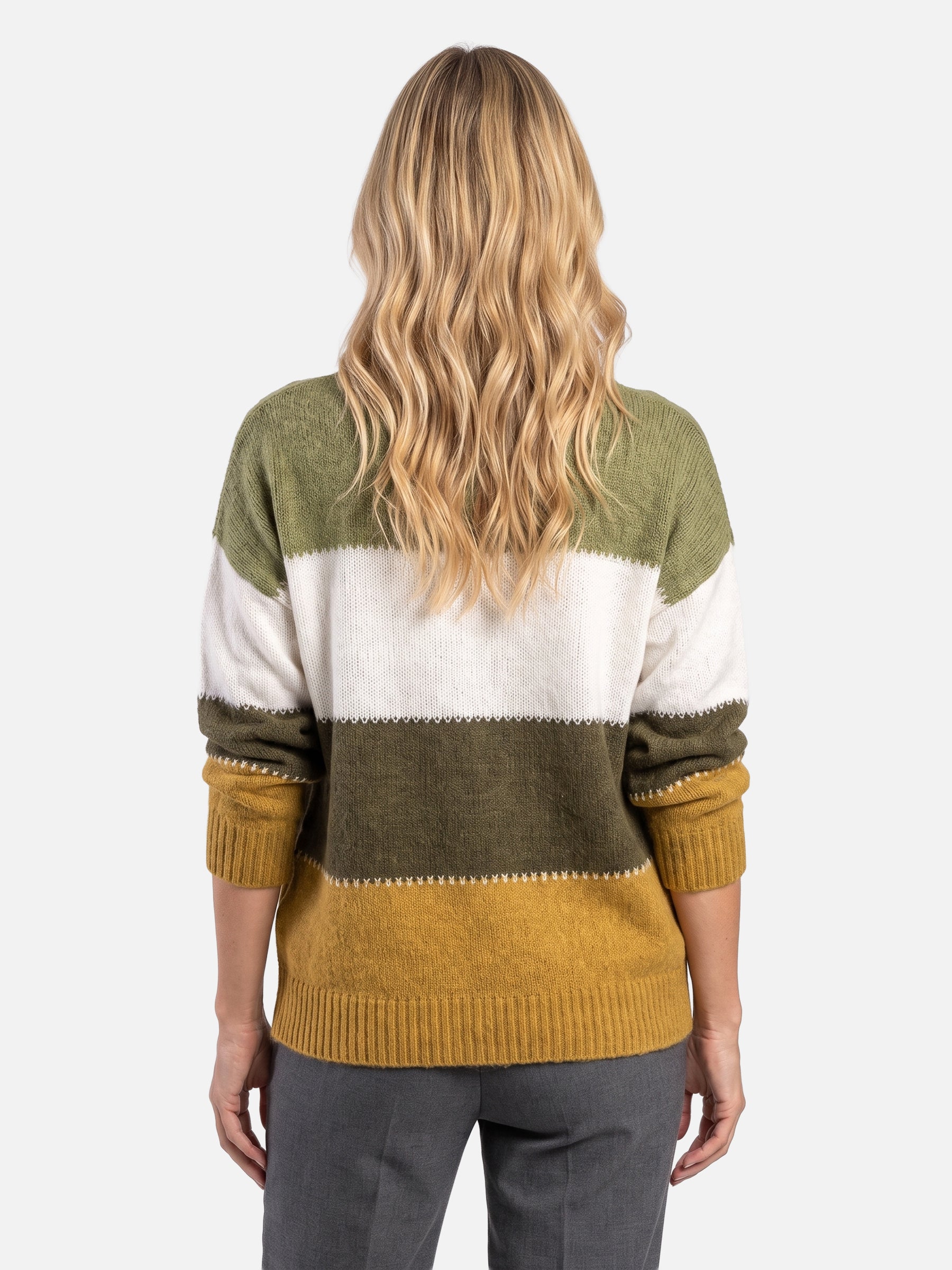 Pull Femme Colorblock en Maille